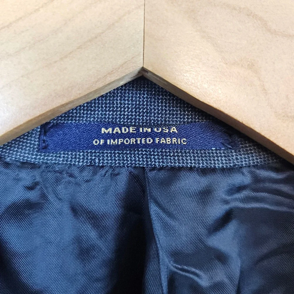Von Maur Hart Schaffner Marx Gold Trumpeter‎ Gray Wool Blazer Men's 42S Preppy